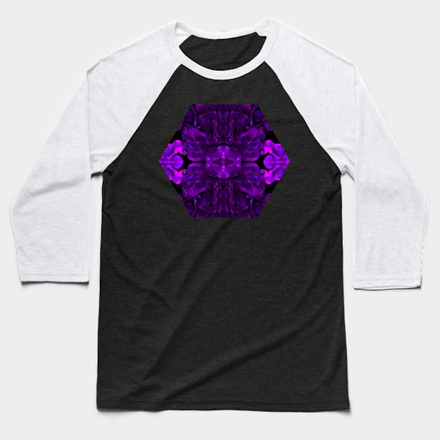 Purple/Pink/Black Ink Blot Baseball T-Shirt by Designs_by_KC